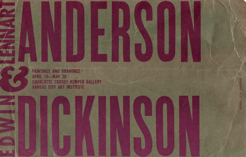 Lennart Anderson and Edwin Dickinson: Paintings and Drawings, April 16 - May 20, Charlotte Crosby Kemper Gallery, Kansas City Art Institute